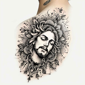 for-women – tattoo design ideas free ai generated – cgi-realism – for-fingers – Gallery: jesus-inkby-ai