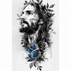 for-women – tattoo design ideas free ai generated – full-detail – for-shoulder – Gallery: jesus-inkby-ai
