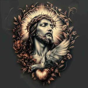 for-women – tattoo design ideas free ai generated – tonal-depth – for-fingers – Gallery: jesus-inkby-ai