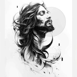for-women – tattoo design ideas free ai generated – visual-truth – for-behind-ear – Gallery: jesus-inkby-ai