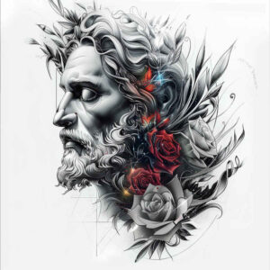 jesus-and-divine-grace – tattoo design ideas free ai generated – smooth-gradients – for-hand – Gallery: jesus-inkby-ai