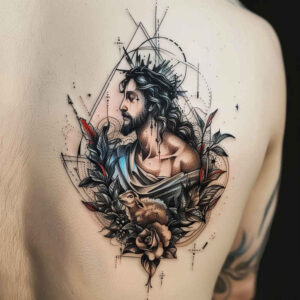jesus-and-forgiveness – tattoo design ideas free ai generated – hyper-detail – for-heel – Gallery: jesus-inkby-ai