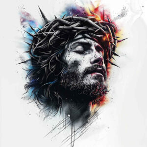 jesus-and-grace-for-men – tattoo design ideas free ai generated – high-contrast – for-toe – Gallery: jesus-inkby-ai