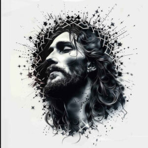 jesus-and-love – tattoo design ideas free ai generated – natural-contours – for-shin – Gallery: jesus-inkby-ai