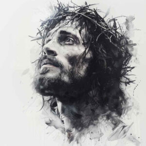 jesus-and-mercy – tattoo design ideas free ai generated – true-rendering – for-behind-ear – Gallery: jesus-inkby-ai