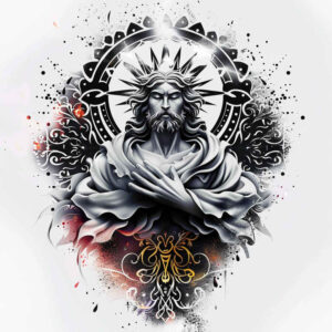 jesus-and-mystery – tattoo design ideas free ai generated – ai-generated-realism – for-wrist-side – Gallery: jesus-inkby-ai