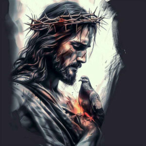 jesus-and-mystery – tattoo design ideas free ai generated – ultra-sharp – for-ankle – Gallery: jesus-inkby-ai