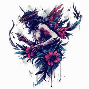 jesus-and-peace – tattoo design ideas free ai generated – real-ink-flow – for-toe – Gallery: jesus-inkby-ai