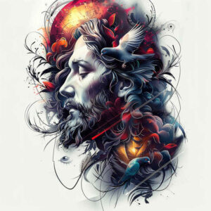 jesus-and-the-way – tattoo design ideas free ai generated – light-reflections – for-fingers – Gallery: jesus-inkby-ai