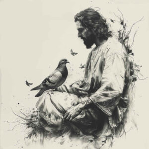 jesus-as-savior – tattoo design ideas free ai generated – mirrored-effect – for-wrist-side – Gallery: jesus-inkby-ai