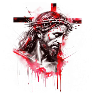 jesus-blessing-tattoo – tattoo design ideas free ai generated – digital-realism – for-scapula – Gallery: jesus-inkby-ai