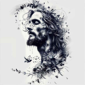 jesus-blessing-tattoo – tattoo design ideas free ai generated – high-definition – for-lower-thigh – Gallery: jesus-inkby-ai