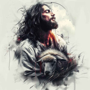 jesus-christ-symbol – tattoo design ideas free ai generated – skin-realism – for-lower-chest – Gallery: jesus-inkby-ai