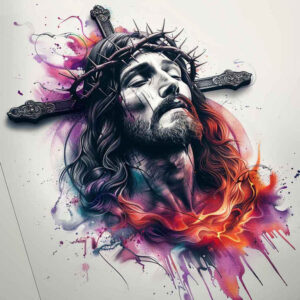 jesus-christ-tattoo – tattoo design ideas free ai generated – sharp-focus – for-wrist-side – Gallery: jesus-inkby-ai