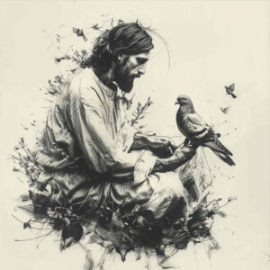 jesus-divine-grace-tattoo – tattoo design ideas free ai generated – glowing-edges – for-toe – Gallery: jesus-inkby-ai