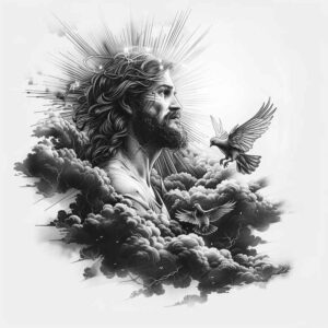 jesus-eternal-tattoo – tattoo design ideas free ai generated – illusion-of-depth – for-triceps – Gallery: jesus-inkby-ai