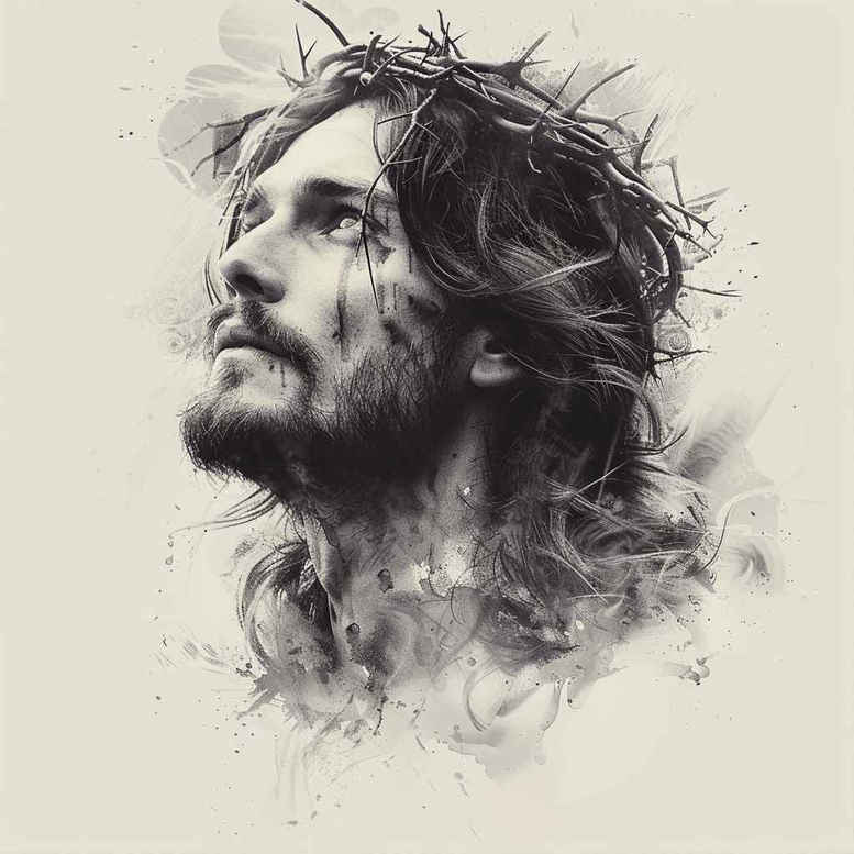 jesus-eternal-tattoo – tattoo design ideas free ai generated – tonal-depth – for-wrist – Gallery: jesus-inkby-ai
