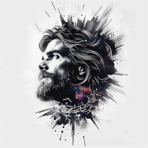 jesus-eternal-tattoo – tattoo design ideas free ai generated – ultra-detailed – for-scapula – Gallery: jesus-inkby-ai