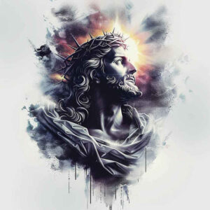 jesus-forgiveness-tattoo – tattoo design ideas free ai generated – refined-contrast – for-outer-arm – Gallery: jesus-inkby-ai