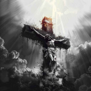jesus-heart-tattoo – tattoo design ideas free ai generated – moist-effect – for-calf – Gallery: jesus-inkby-ai
