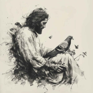 jesus-heart-tattoo – tattoo design ideas free ai generated – moist-effect – for-lower-thigh – Gallery: jesus-inkby-ai