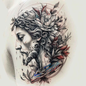 jesus-heart-tattoo – tattoo design ideas free ai generated – realistic-contrast – for-wrist-side – Gallery: jesus-inkby-ai
