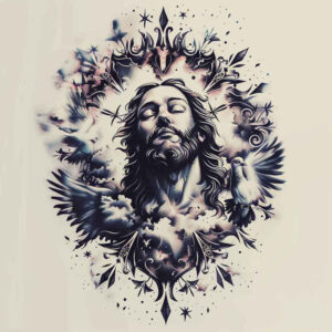 jesus-holy-face-tattoo – tattoo design ideas free ai generated – realistic-dimension – for-lower-arm – Gallery: jesus-inkby-ai