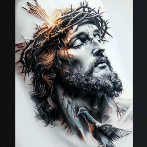 jesus-holy-love-tattoo – tattoo design ideas free ai generated – depth-realism – for-full-back – Gallery: jesus-inkby-ai