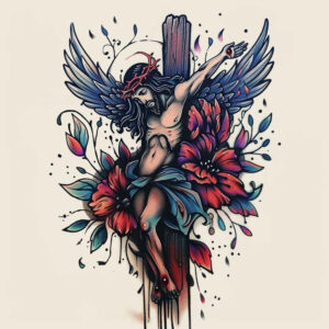 jesus-holy-love-tattoo – tattoo design ideas free ai generated – detail-accuracy – for-nape – Gallery: jesus-inkby-ai