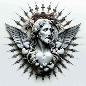 jesus-holy-love-tattoo – tattoo design ideas free ai generated – soft-focus – for-nape – Gallery: jesus-inkby-ai
