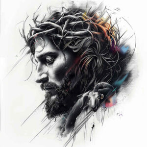 jesus-holy-love-tattoo – tattoo design ideas free ai generated – ultra-sharp – for-chest – Gallery: jesus-inkby-ai
