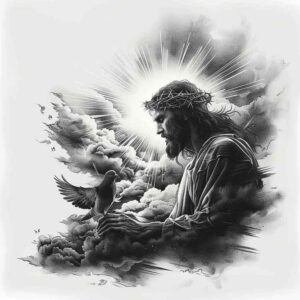 jesus-holy-spirit-tattoo – tattoo design ideas free ai generated – illustrative-style – for-neck – Gallery: jesus-inkby-ai