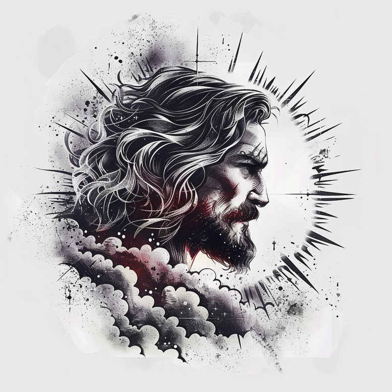 jesus-holy-spirit-tattoo – tattoo design ideas free ai generated – realistic-shadowing – for-temple – Gallery: jesus-inkby-ai