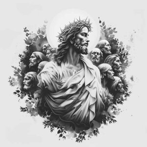 jesus-holy-tattoo – tattoo design ideas free ai generated – full-detail – for-shin – Gallery: jesus-inkby-ai
