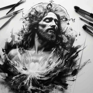 jesus-hope-tattoo – tattoo design ideas free ai generated – dimensional-ink – for-hip – Gallery: jesus-inkby-ai