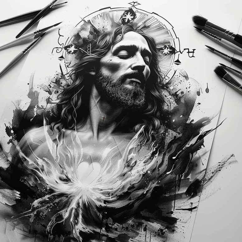 jesus-hope-tattoo – tattoo design ideas free ai generated – dimensional-ink – for-hip – Gallery: jesus-inkby-ai