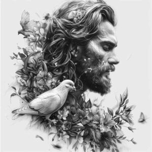 jesus-in-icon – tattoo design ideas free ai generated – light-play – for-arm – Gallery: jesus-inkby-ai