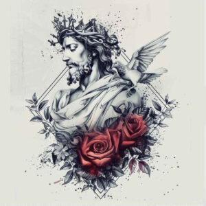 jesus-in-spirituality – tattoo design ideas free ai generated – clean-background – for-wrist-side – Gallery: jesus-inkby-ai