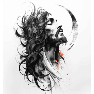 jesus-in-spirituality – tattoo design ideas free ai generated – photographic-quality – for-spine – Gallery: jesus-inkby-ai