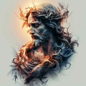 jesus-love-tattoo – tattoo design ideas free ai generated – realistic-perspective – for-knee – Gallery: jesus-inkby-ai