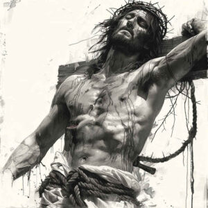 jesus-love-tattoo – tattoo design ideas free ai generated – soft-highlights – for-spine – Gallery: jesus-inkby-ai