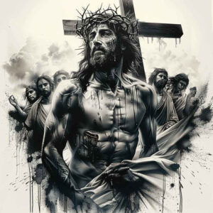 jesus-mercy-tattoo – tattoo design ideas free ai generated – realistic-proportions – for-behind-ear – Gallery: jesus-inkby-ai