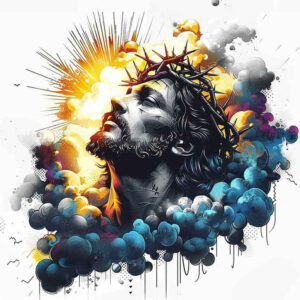 jesus-mystic-tattoo – tattoo design ideas free ai generated – natural-tones – for-behind-ear – Gallery: jesus-inkby-ai