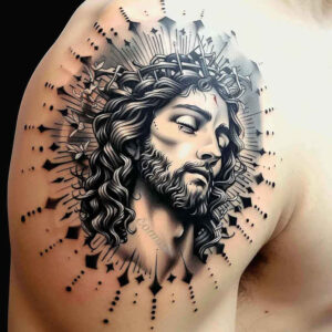 jesus-peace-tattoo – tattoo design ideas free ai generated – photo-ink – for-palm – Gallery: jesus-inkby-ai