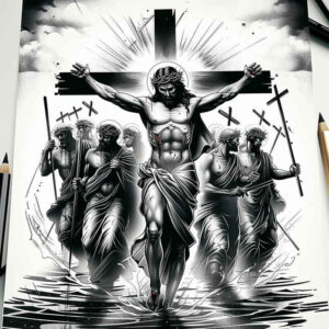 jesus-prayer-tattoo – tattoo design ideas free ai generated – clean-lines – for-toe – Gallery: jesus-inkby-ai