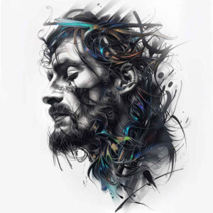 jesus-prayer-tattoo – tattoo design ideas free ai generated – textured-skin – for-lower-back – Gallery: jesus-inkby-ai
