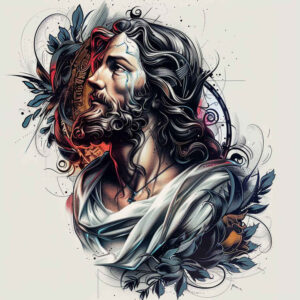 jesus-redemption-tattoo – tattoo design ideas free ai generated – high-resolution-tattoo – for-lower-leg – Gallery: jesus-inkby-ai