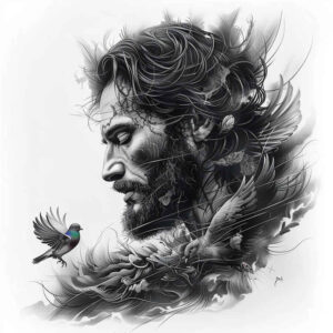 jesus-religious-tattoo – tattoo design ideas free ai generated – micro-detail – for-shoulder – Gallery: jesus-inkby-ai