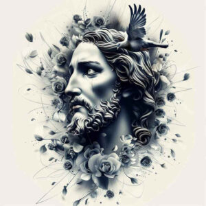 jesus-religious-tattoo – tattoo design ideas free ai generated – natural-tones – for-lower-chest – Gallery: jesus-inkby-ai