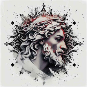 jesus-sacred-art-tattoo – tattoo design ideas free ai generated – skin-texture – for-nape – Gallery: jesus-inkby-ai